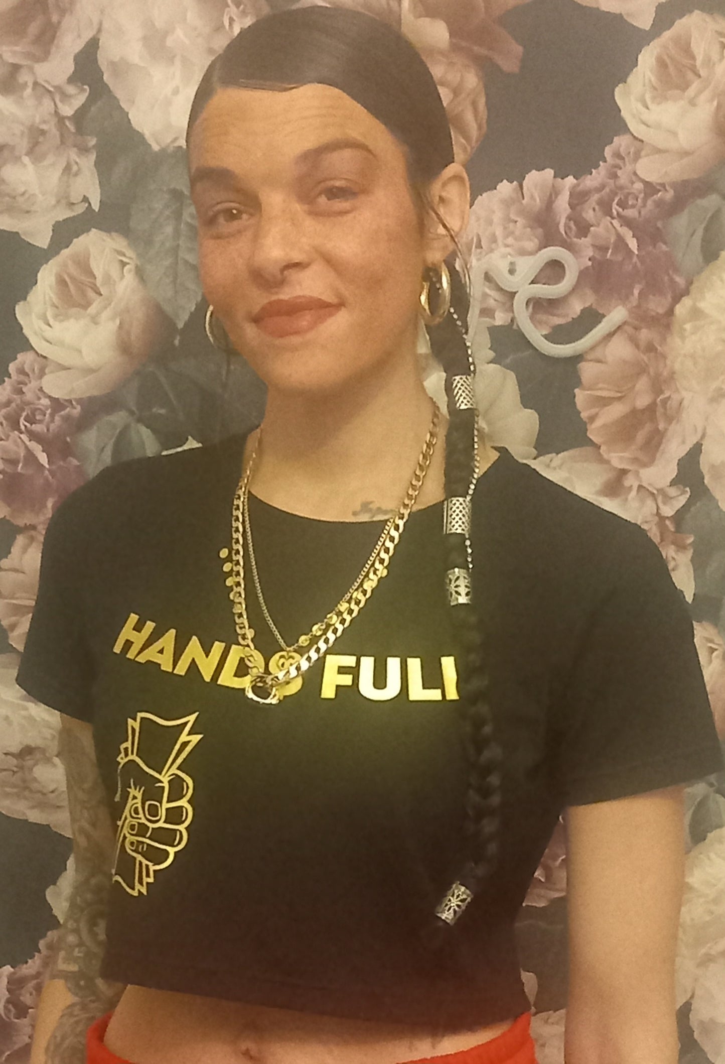 Ladies Handsfull 'dollar' crop top